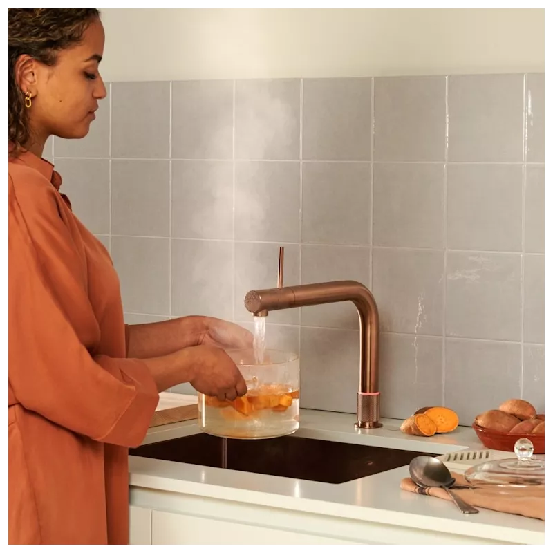 Mitigeur eau bouillante Front Cuivre Rosé-Resevoir PRO3