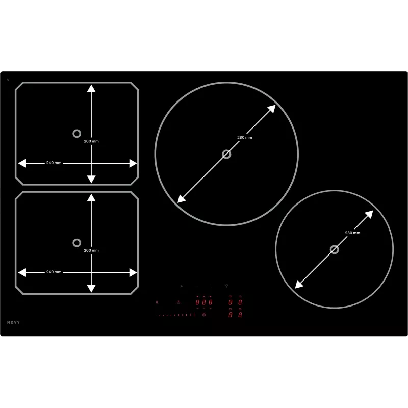 Table de cuisson induction 80cm 7400w Novy
