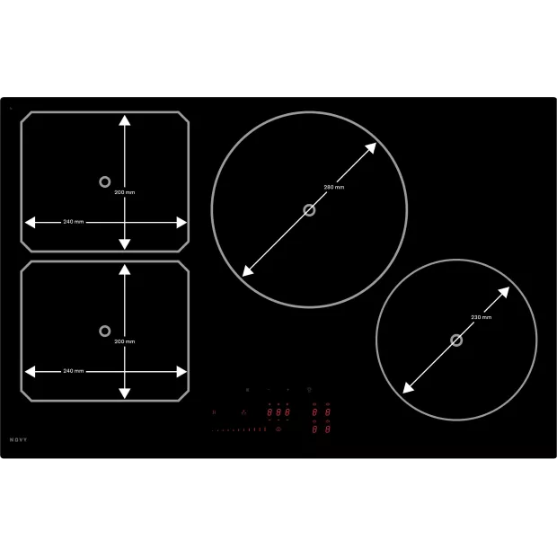 Table de cuisson induction 80cm 7400w Novy