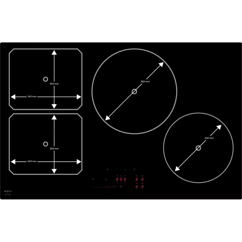 Table de cuisson induction 80cm 7400W Novy