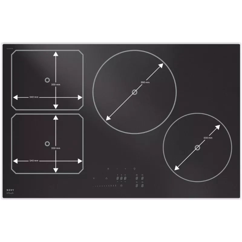 Table de cuisson induction 80cm 7400w Novy