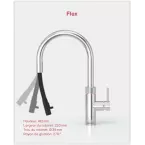 Mitigeur eau bouillante Douchette Flex Inox réservoir PRO3