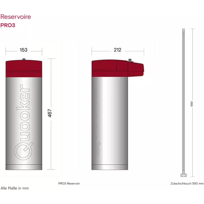 Mitigeur eau bouillante Douchette Flex Inox réservoir PRO3