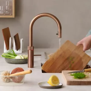 Mitigeur eau bouillante Douchette Flex Cuivre rosé avec PRO3