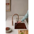 Mitigeur eau bouillante Douchette Flex Cuivre rosé avec PRO3