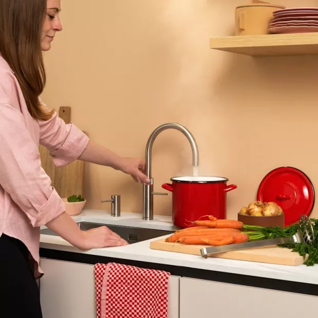 Mitigeur eau bouillante Fusion Round iNOX - Réservoir PRO3
