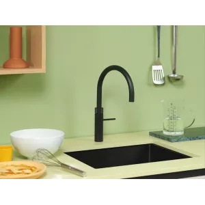 Mitigeur eau bouillante Fusion Round Noir - Réservoir PRO3