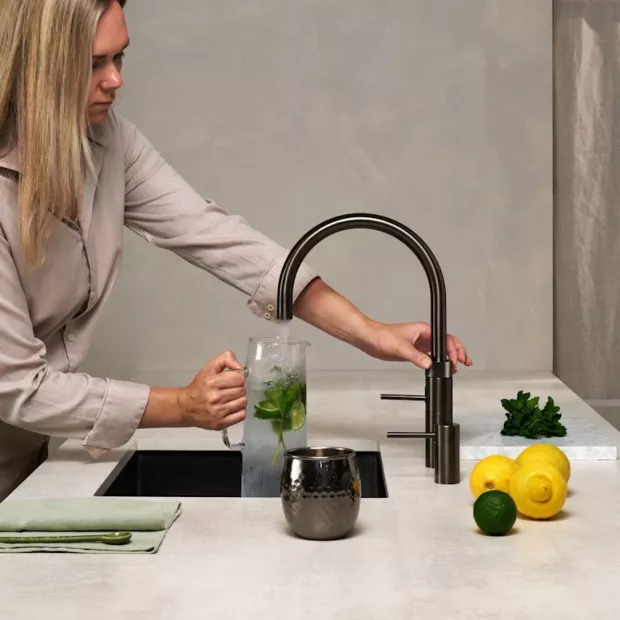 Mitigeur eau bouillante Fusion Gun Métal - Réservoir PRO3