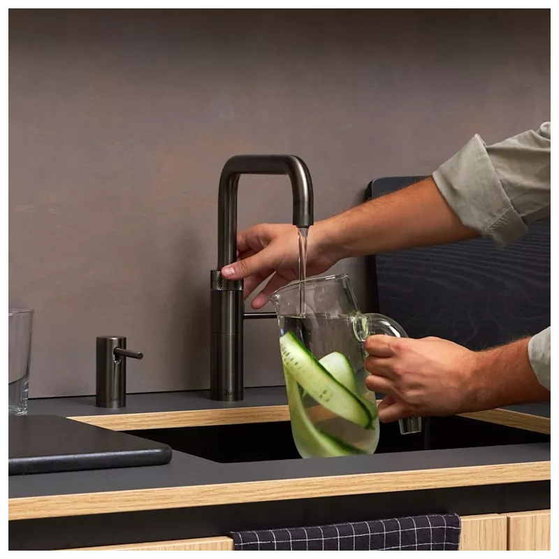 Mitigeur eau bouillante Fusion Square Gun Métal - PRO3