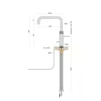 Mitigeur eau bouillante Fusion Square Cuivre rosé - PRO3