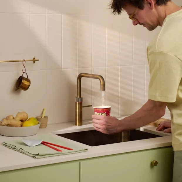 Mitigeur eau bouillante Fusion Square Cuivre rosé - PRO3