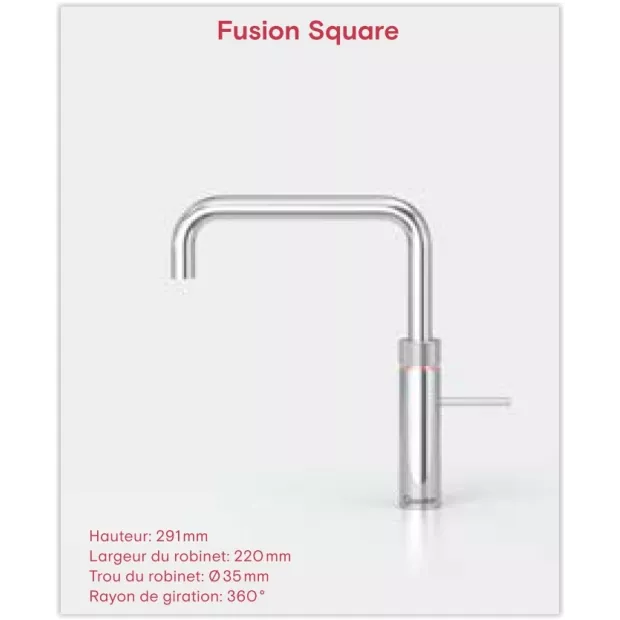 Mitigeur eau bouillante Fusion Square OR - Réservoir PRO3