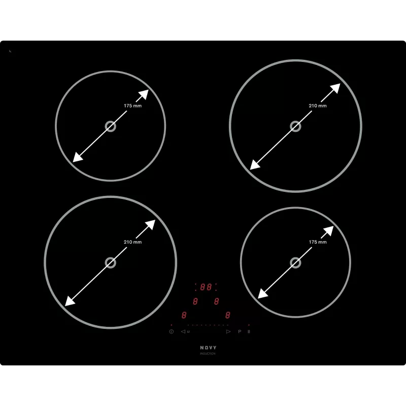 table de cuisson induction 65cm 7400W Novy 1753/2