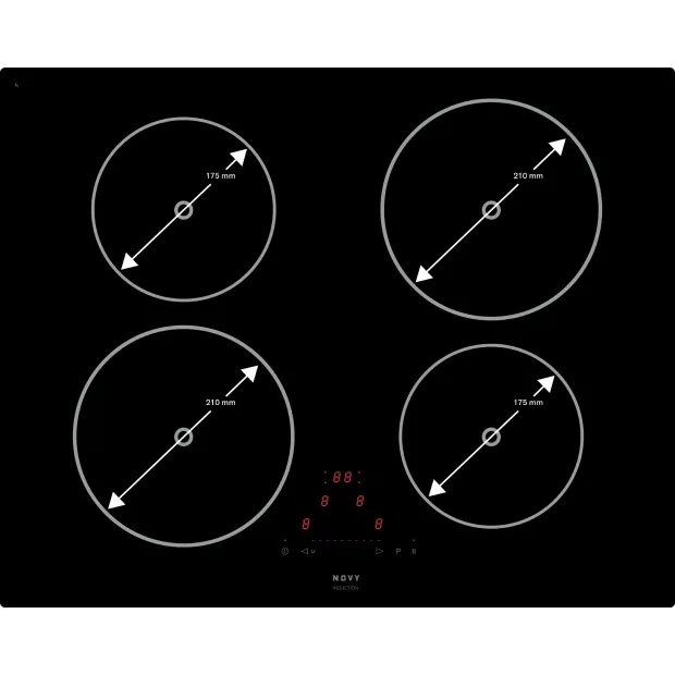 table de cuisson induction 65cm 7400W Novy 1753/2