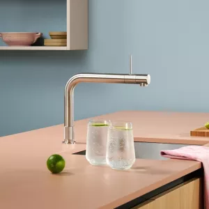 Mitigeur eau bouillante Front acier Inox Réservoir COMBI