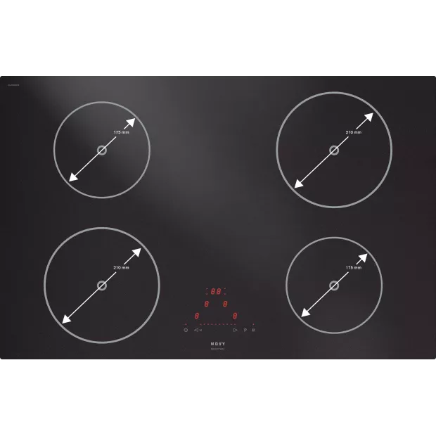 Table de cuisson induction 80cm 7400w matte Novy