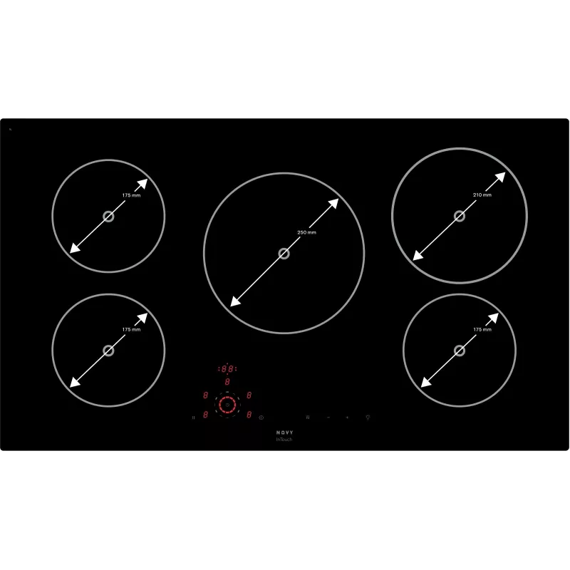 Table de cuisson induction 90cm 7400w Novy 1758|02