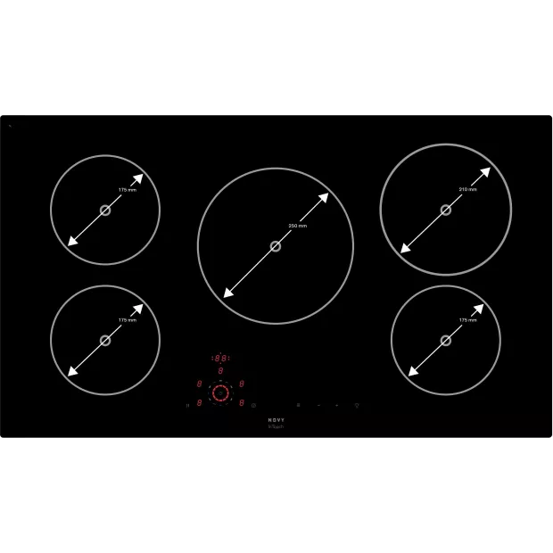 Table de cuisson induction 90cm 7400w Novy 1758|02