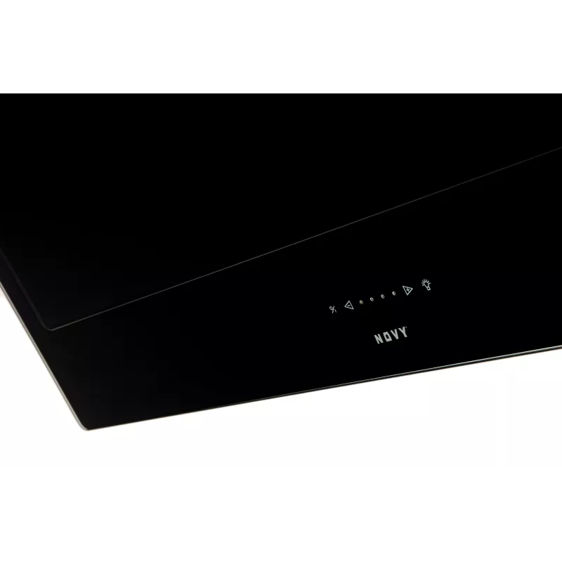 Hotte murale décorative inclinée 75cm Noir Novy