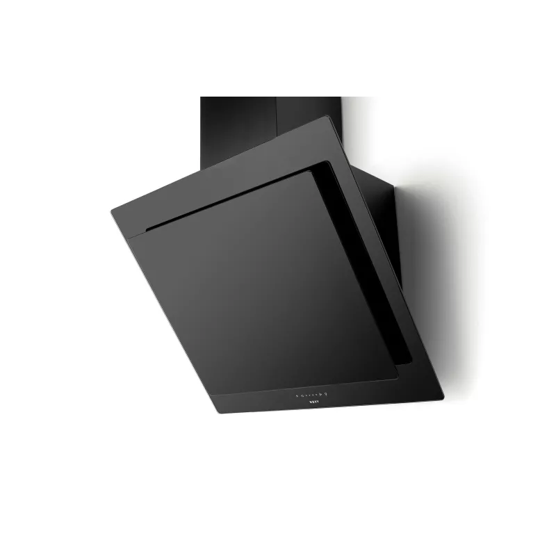Hotte murale décorative inclinée 75cm Noir Novy