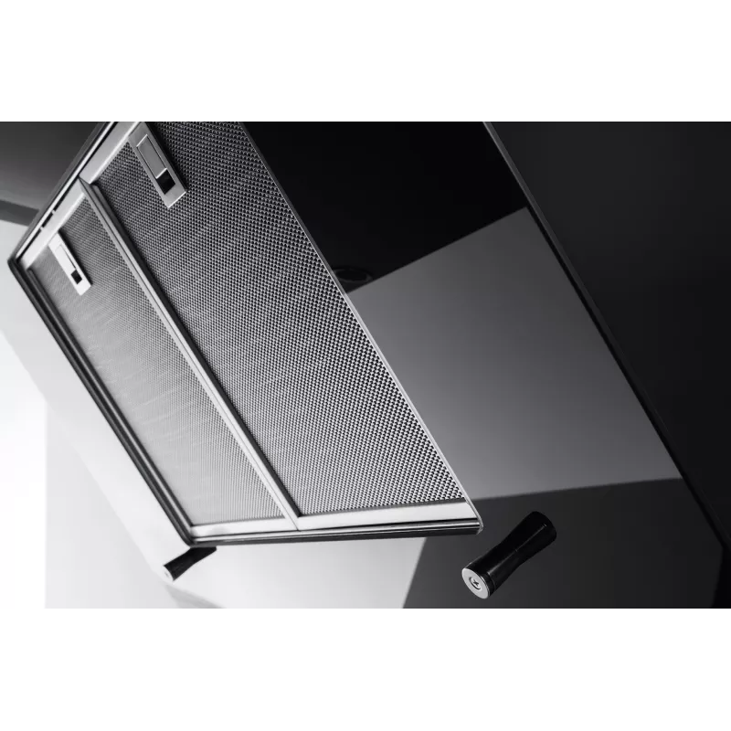 Hotte murale décorative inclinée 75cm Noir Novy