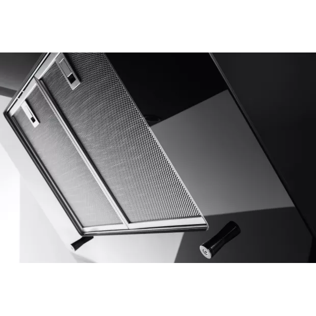 Hotte murale décorative inclinée 75cm Noir Novy