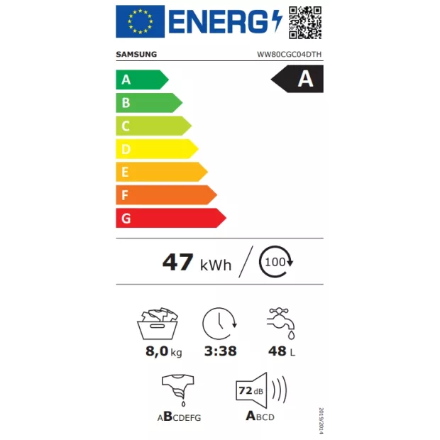 Lave linge frontal 8kg 1400trs Samsung