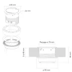 Prise 16A finition OR mat USB-A a encastrer plan de travail
