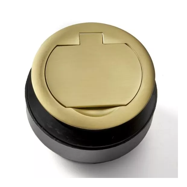 Prise 16A finition OR mat USB-A a encastrer plan de travail