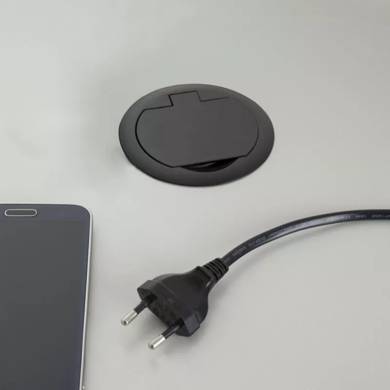 Bloc prise avec USB affleurant Ring à clapet