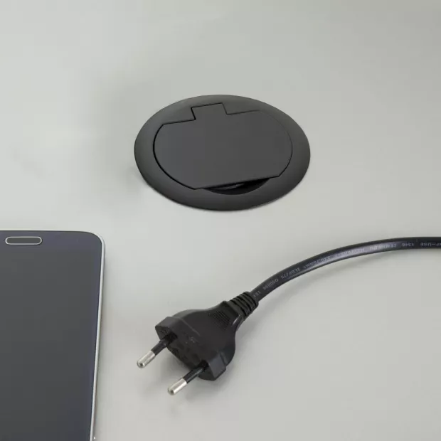 Bloc prise avec USB affleurant Ring à clapet