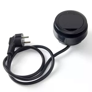 Bloc prise avec USB-C affleurant ring à clapet