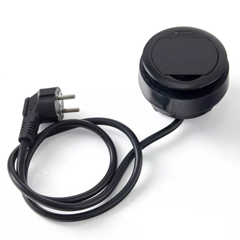 Bloc prise avec USB-C affleurant ring à clapet