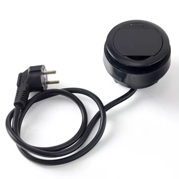 Bloc prise avec USB-C affleurant ring à clapet