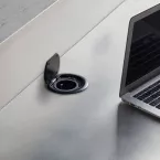 Bloc prise avec USB-C affleurant ring à clapet