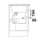 Support sous evier porte charnieres ORGA SHELF 60