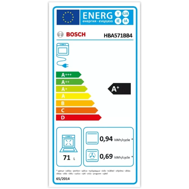 Four encastrable pyrolyse 71l noir Bosch