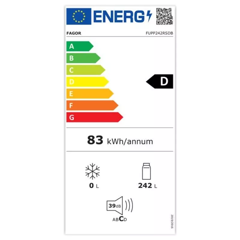 Réfrigérateur 1 porte tout-utile 242l 1m43 Fagor
