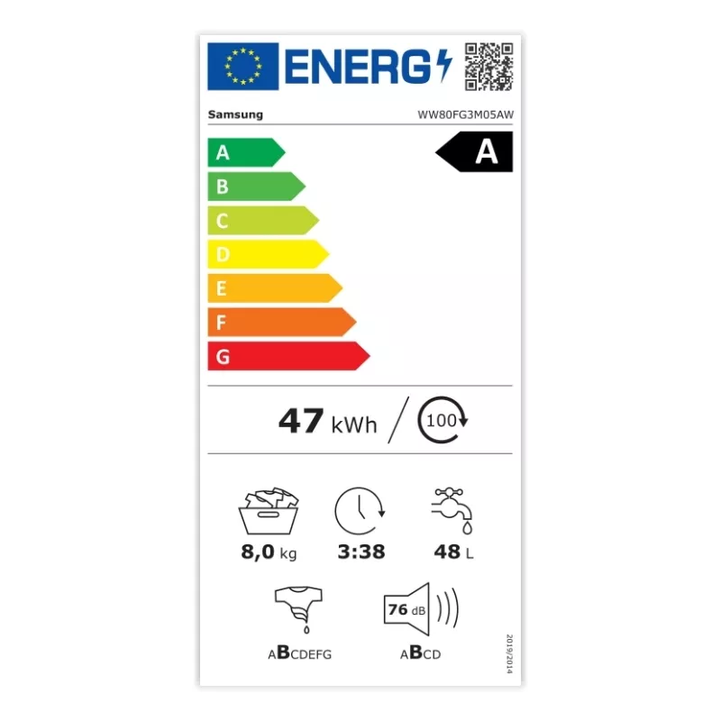 Lave linge frontal 8kg 1400trs Samsung