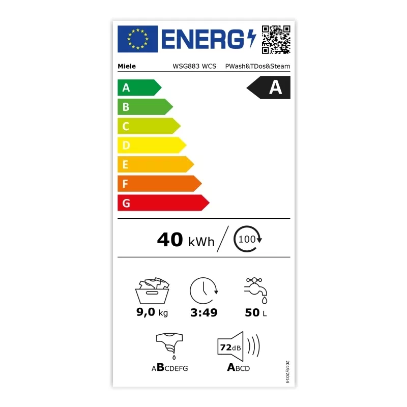 Lave linge frontal 9kg 1400trs Miele