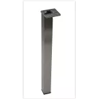 Pied de snack carré inox brossé 80x80mm hauteur 900mm