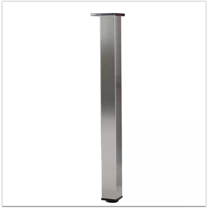 Pied carré 60x60mm finition Inox brossé Hauteur 900mm