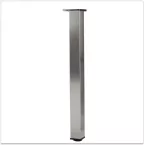 Pied carré 60x60mm finition Inox brossé Hauteur 900mm