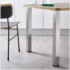 Pied carré 60x60mm finition Inox brossé Hauteur 900mm