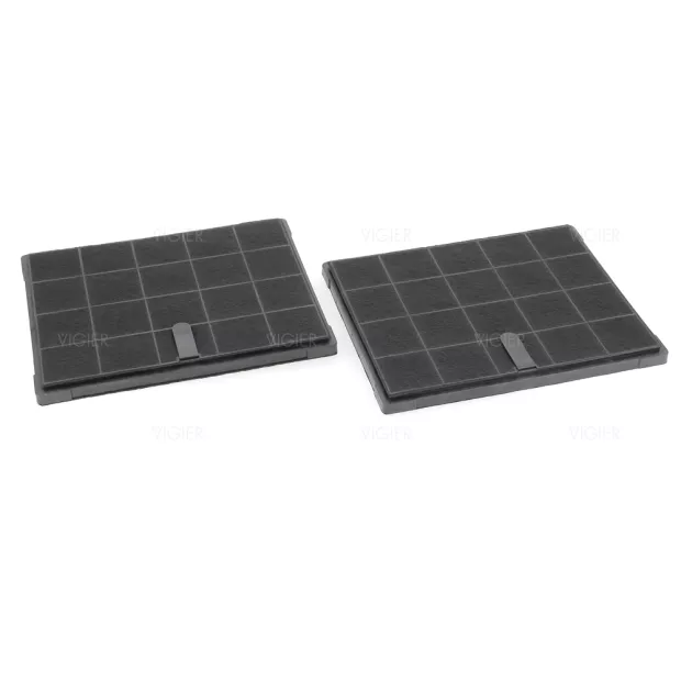 AFFCAF16 LOT DE 2 FILTRES A CHARBON HOTTE AIRFORCE 238X190X10MM