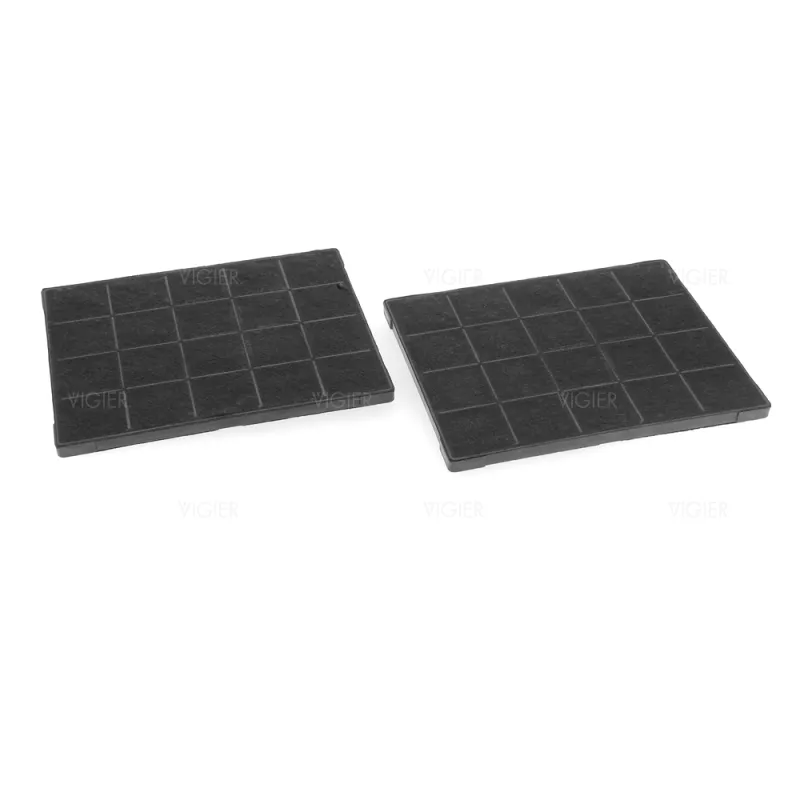 LOT DE 2 FILTRES A CHARBON HOTTE AIRFORCE 238X190X10MM FCHFL