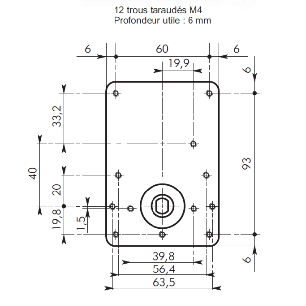 COTES DU MOTEUR TOURNE BROCHE 60KG