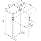 Réfrigérateur posable 1 porte 140cm Liebherr