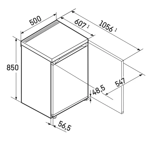 Réfrigérateur table top 98l Liebherr