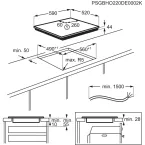 Table de cuisson induction 3 zones 7350w 60cm AEG